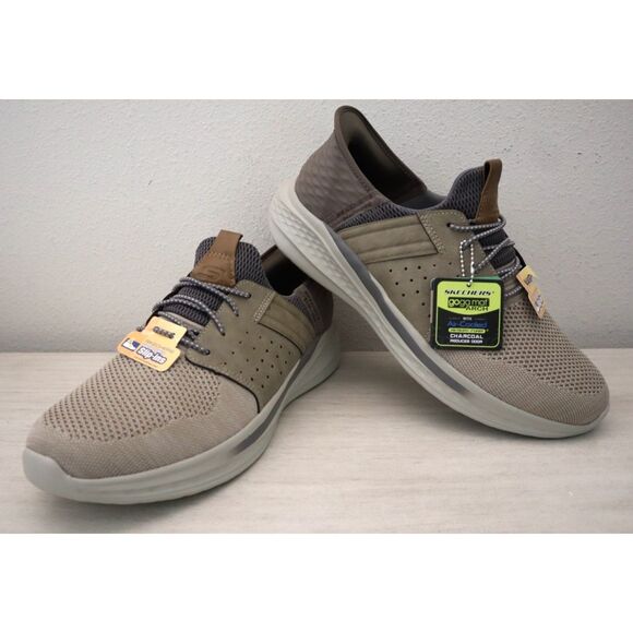 Skechers 210811 Men’s Sz 11M Taupe Slade-Ocon Relaxed Fit Slip-In Shoes - Picture 13 of 14